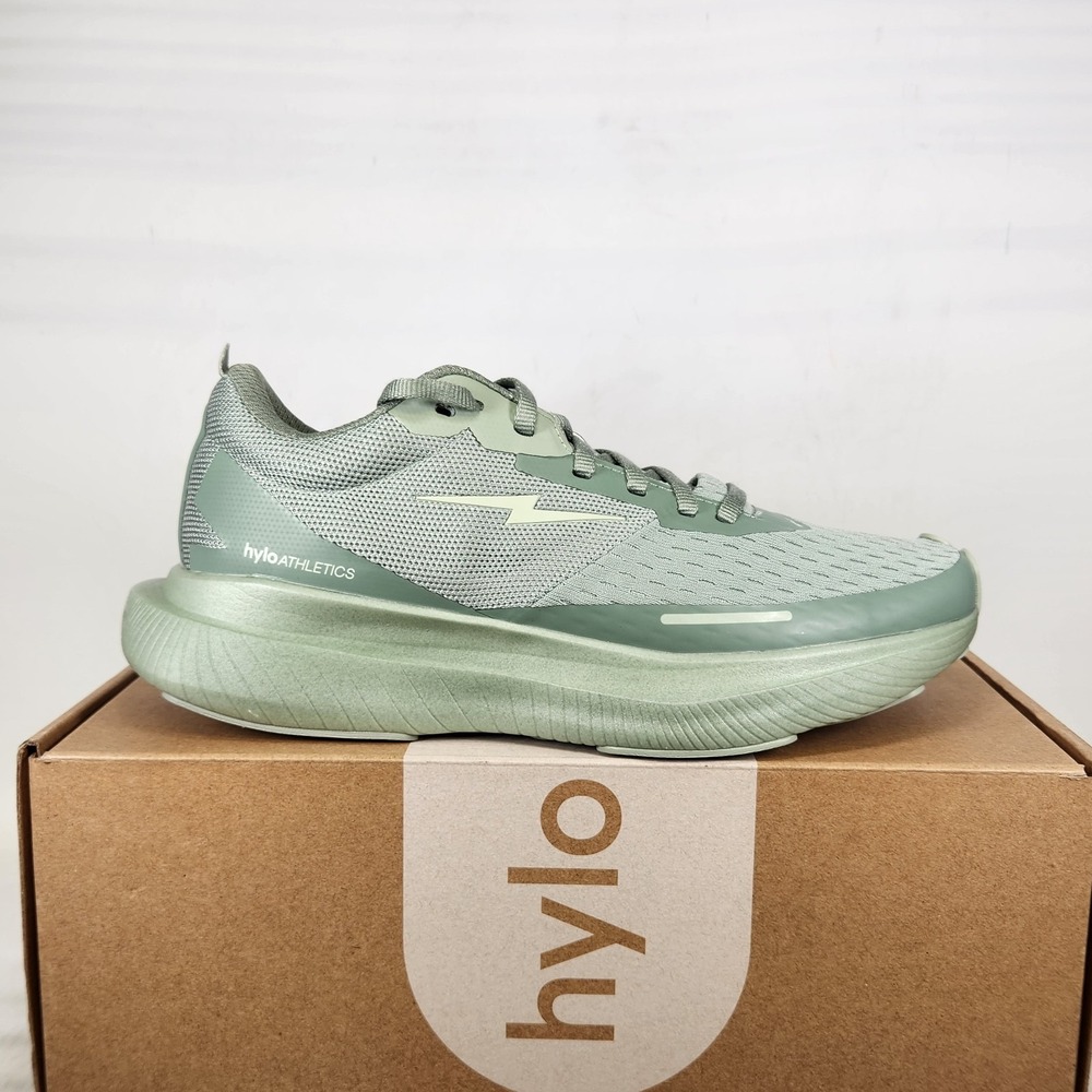 Hylo IMPACT Running Shoes Women Size 8.5 Khaki Sustainable High Cushion Sneaker